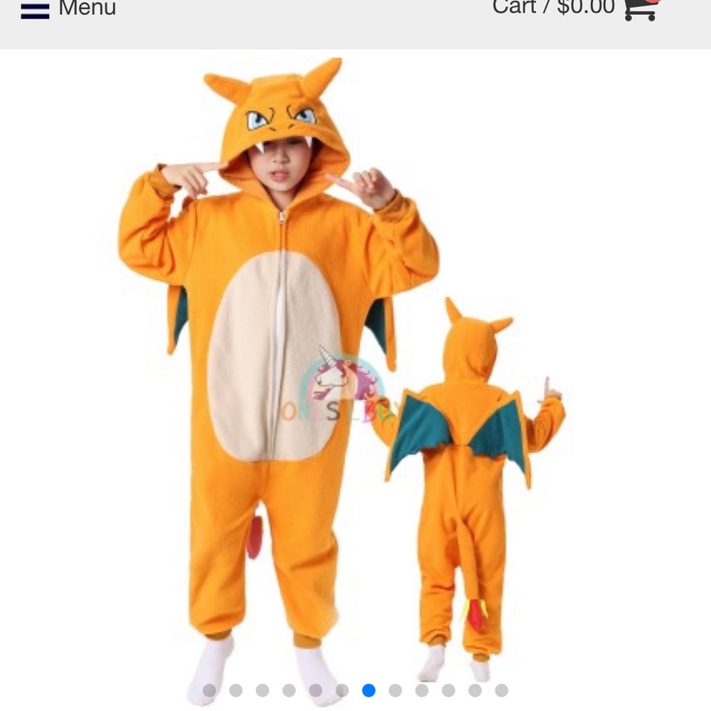 Kids Pokemon Charizard Onesie